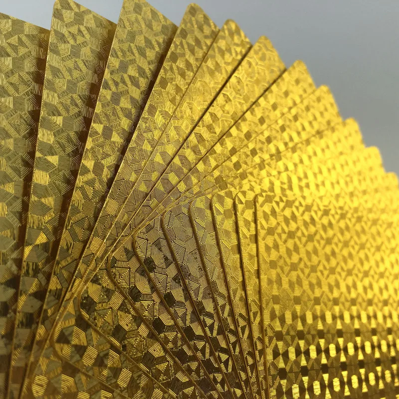 24K золото покер игральные карты Золотая фольга День святого Валентина подарки