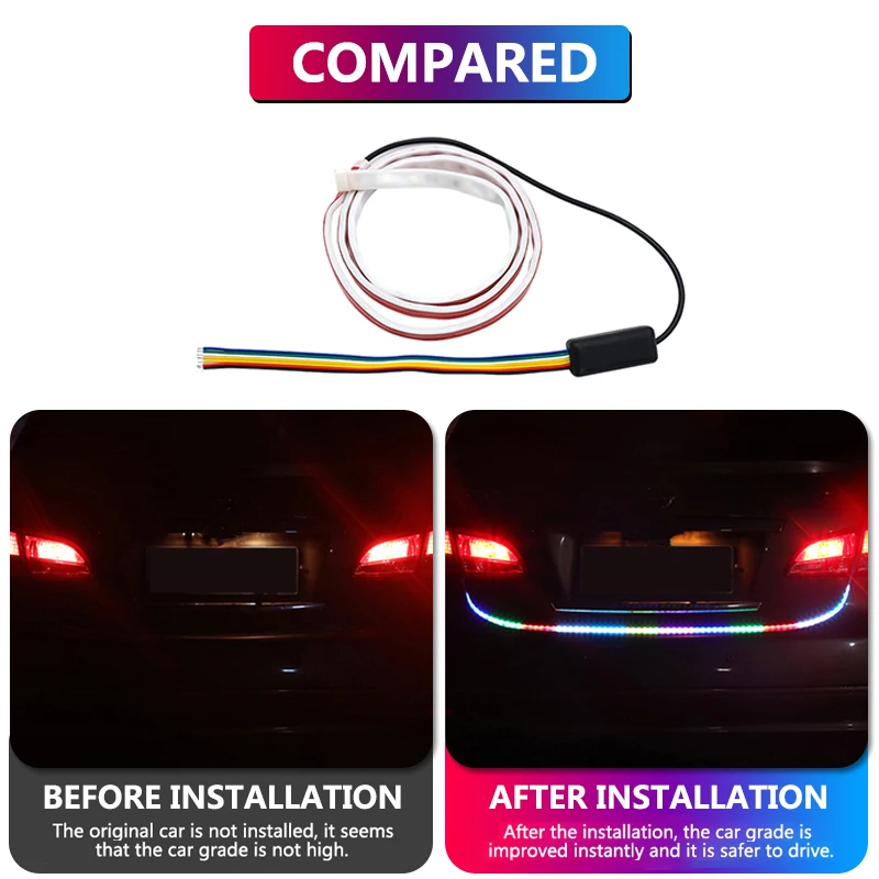 Светодиодный течет DRL Магистральные Box поворотов сзади светильник полосы