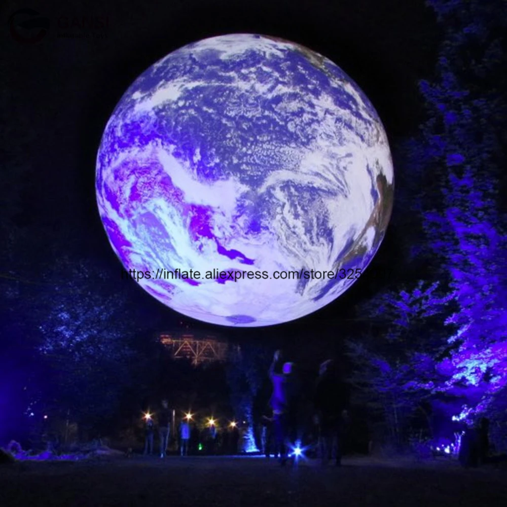 Декоративный светодиодный светильник надувная луна шар гигантская для наружной