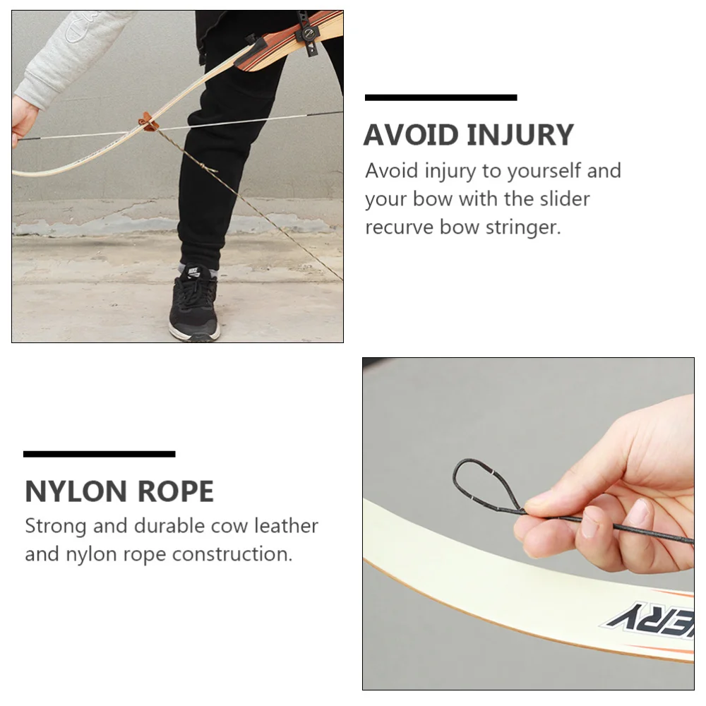 

Shooting Archery Slider Nylon Recurve Bow Stringer Bowstring Aid Accessories
