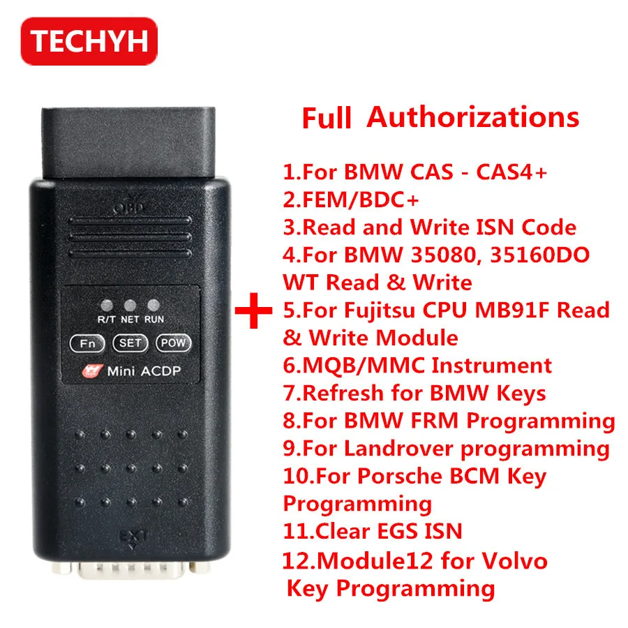 Yanhua Mini ACDP Программирование мастер Wifi работа на Android/IOS полная конфигурация с общей 12 авторизациями