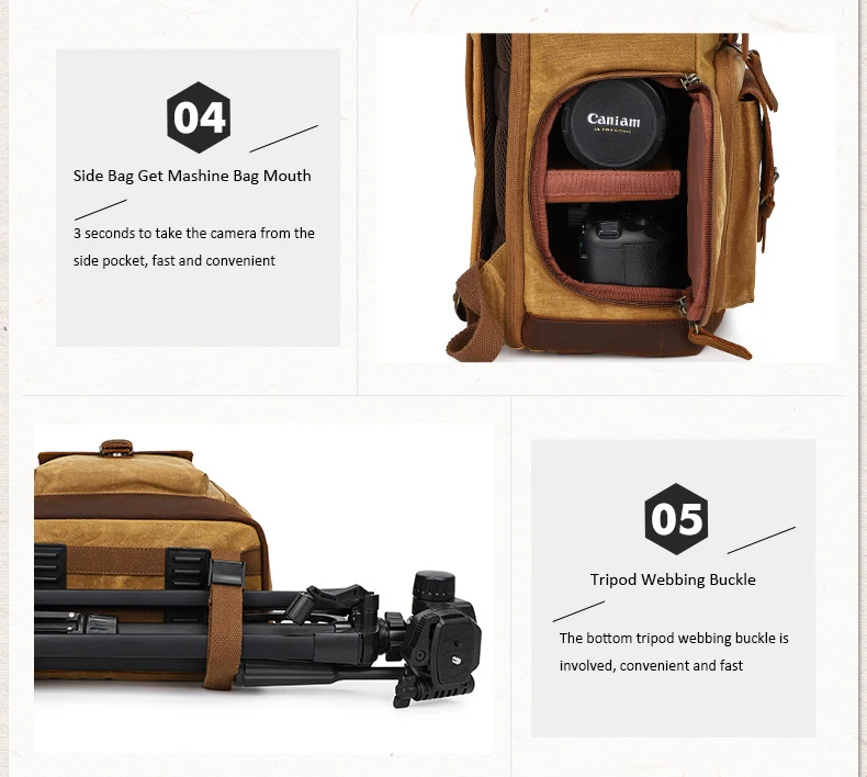 Mochila para câmera dslr, mais nova bolsa