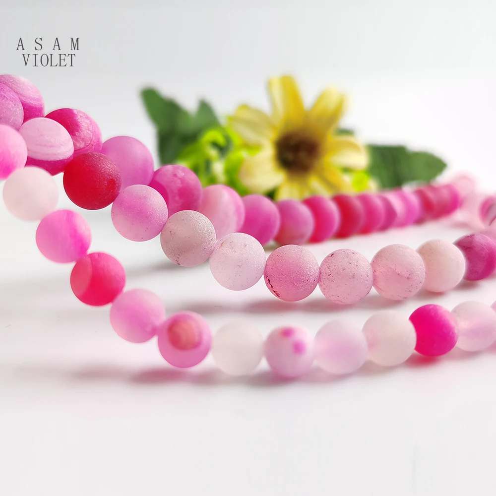 Матовые бусины из агата для мужчин Wonem изготовление ювелирных изделий