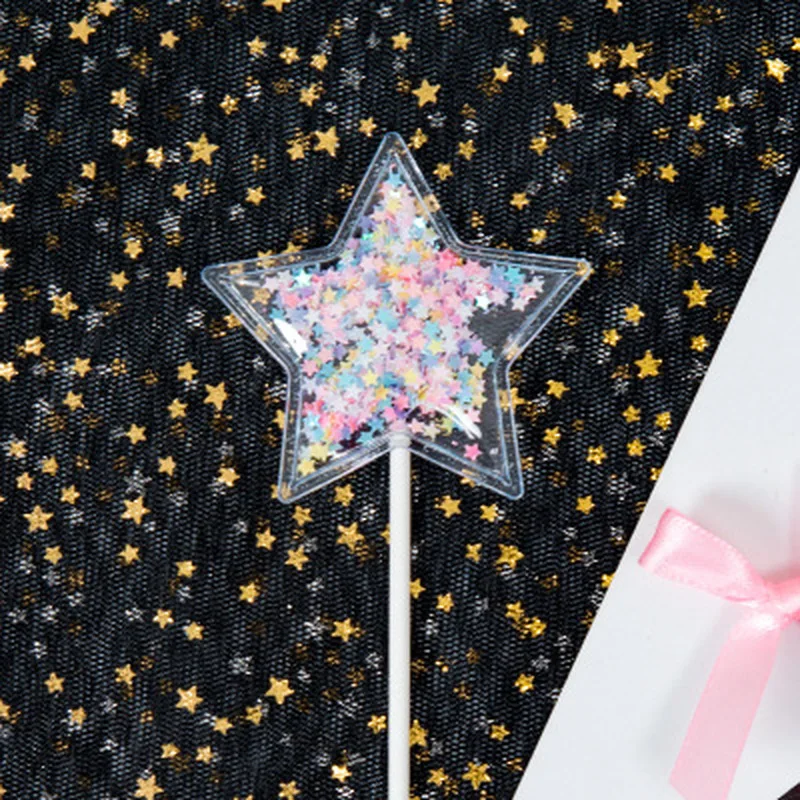 Розовый Единорог тема вечерние украшения для торта ПВХ Топпер Корона Блестящий