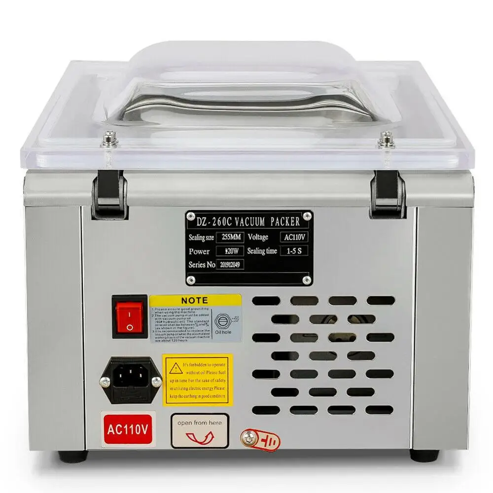 DZ 260C 110V/220V Цифровая вакуумная упаковочная машина для запайки Vac упаковщик Еда