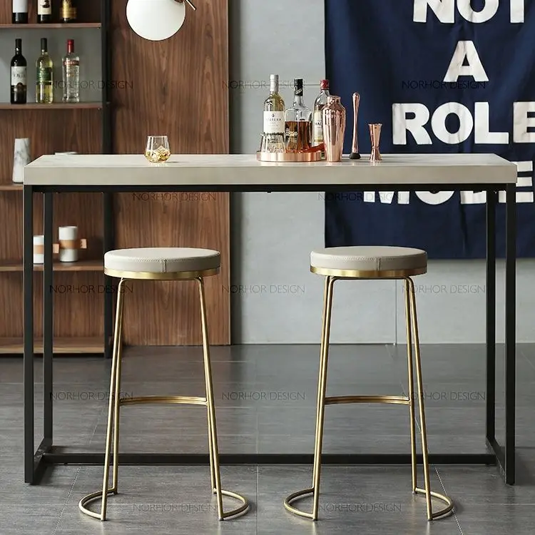 

Nordic bar stool wrought iron bar stool fashion coffee chair gold high stool simple dining chair front chair