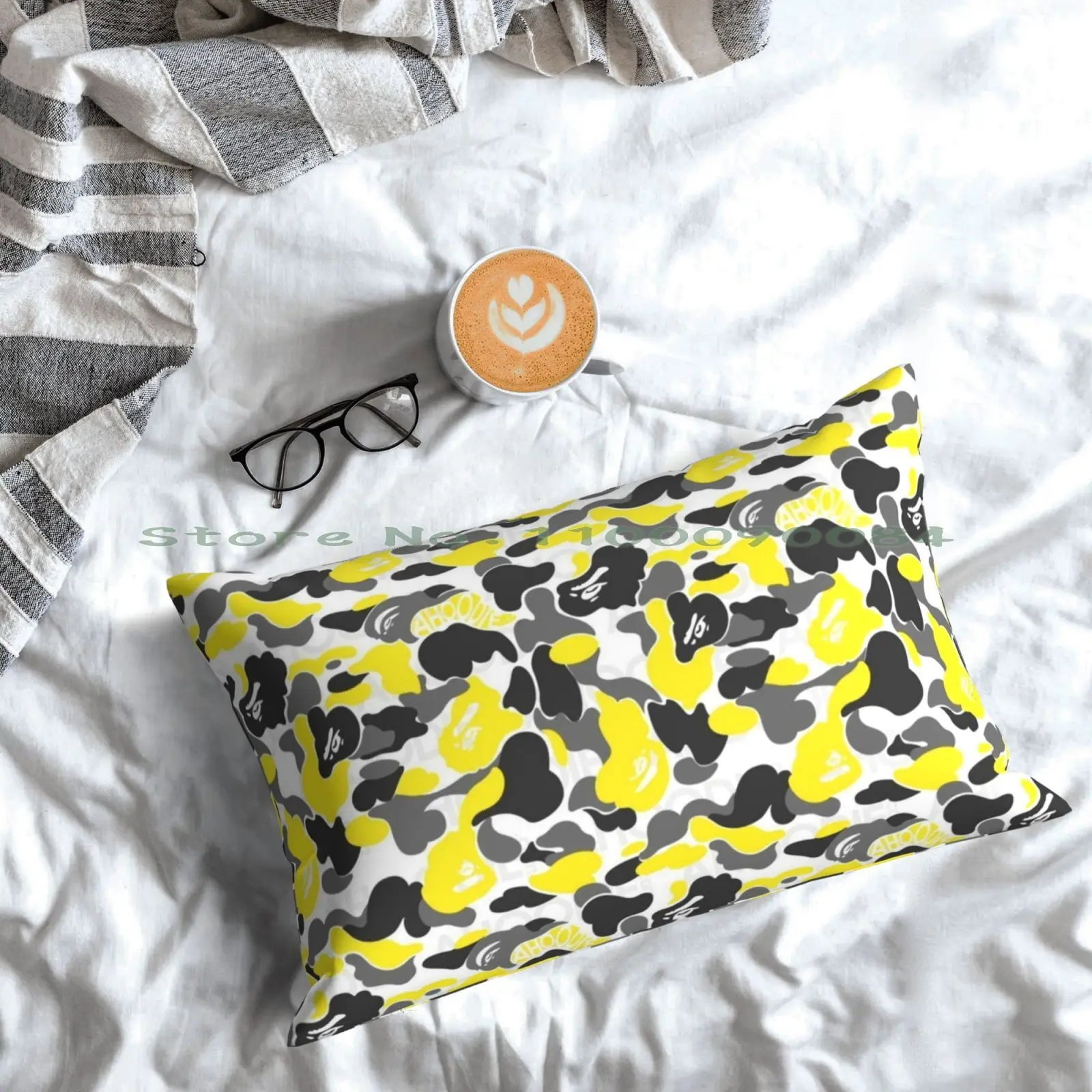 Чехол с желтой черно-серой камуфляжной подушкой 20x30 50*75 для дивана спальни