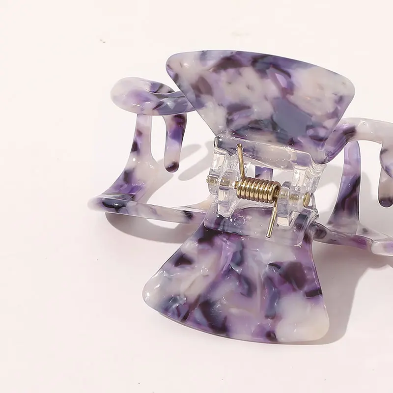 

Korean Big Size Wave Shape Hairpin Acetate Hair Claws Vintage Acrylic Wave W Style Barrette For Women Fashion Hair Accessories