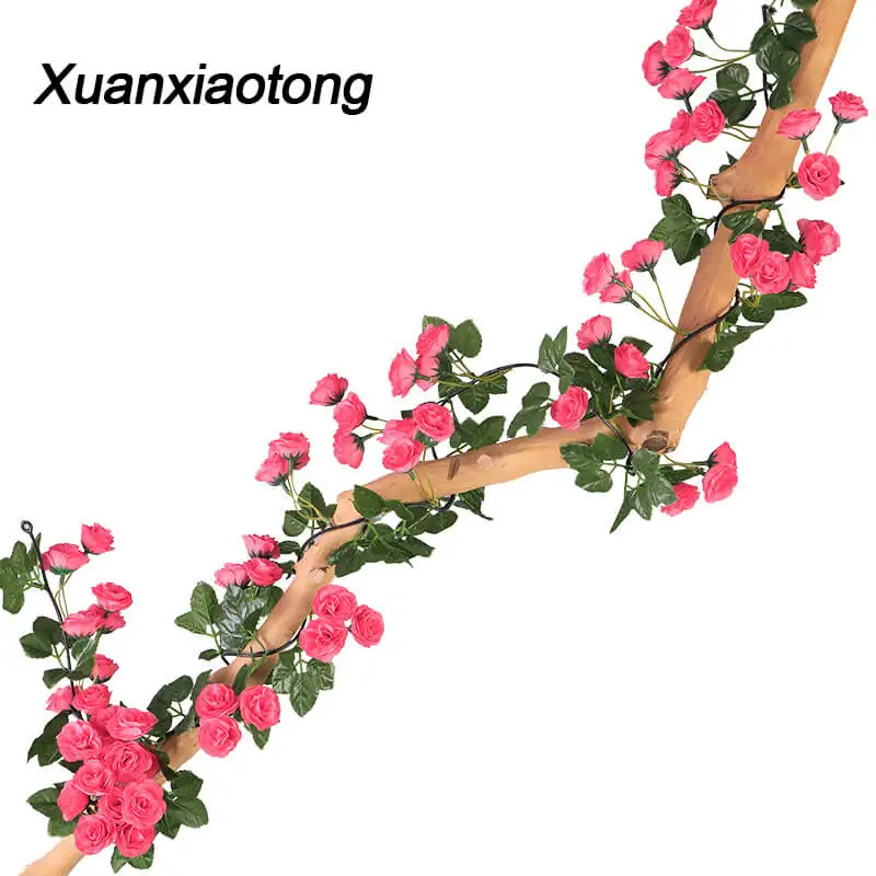 Xuanxiaotong 180 см 69 голова интенсивная роза искусственный цветок Виноградная лоза для