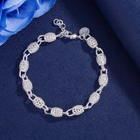 korean version of the hot new silver plated silverware fashion passepartout bracelet fashion bracelet silver jewelry