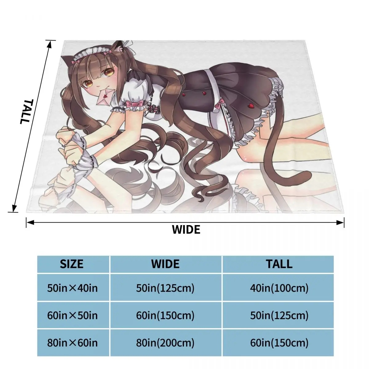 Одеяла Nekopara Chocola с аниме сексуальные фланелевые одеяла новинка мягкие для дома