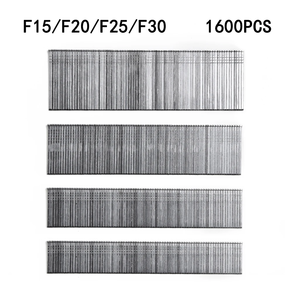 

1600pcs F15/F20/F25/F30 Straight Brad Nails For DIY Home Furniture Repair Tool Gardening Woodworking Staples