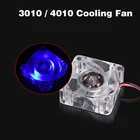 Охлаждающий вентилятор для 3D принтера 3010 4010, 2 шт., 30 мм, постоянный ток 5, 12 В, 2-контактный проводной кулер, 30 см проводной бесшумный светящийся гидравлический подшипник, тихий вентилятор