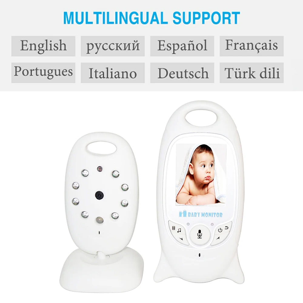 Няня видео детский монитор Беспроводной 2 0 дюймов IR Led ночное видение bebe Babyphone с