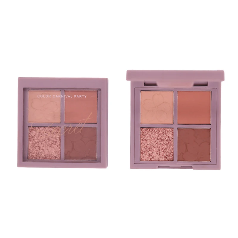 

Waterproof Eye Shadow Palette Bright Makeup 4 Colors Shiny Cosmetics For Girls And Women STTX889