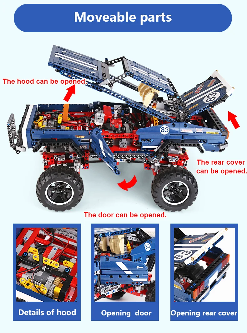 DHL 20011 моторная техника автомобиль 41999 4x4 гусеничный эксклюзивный выпуск внедорожных транспортных средств набор строительных блоков Кирпичи мальчик подарки