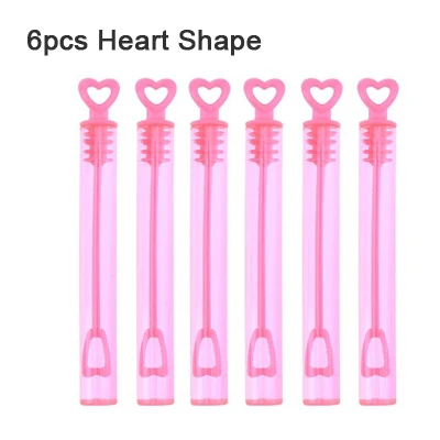 6pcs Heart pink 12, 6 штук в партии, пустые бутылки для мыльных пузырей одежда для свадьбы, дня рождения украшения детская игрушка производитель пузырей, флисовая верхняя одежда для детей, весело пузырь игрушка - Цвет: 6pcs Heart pink