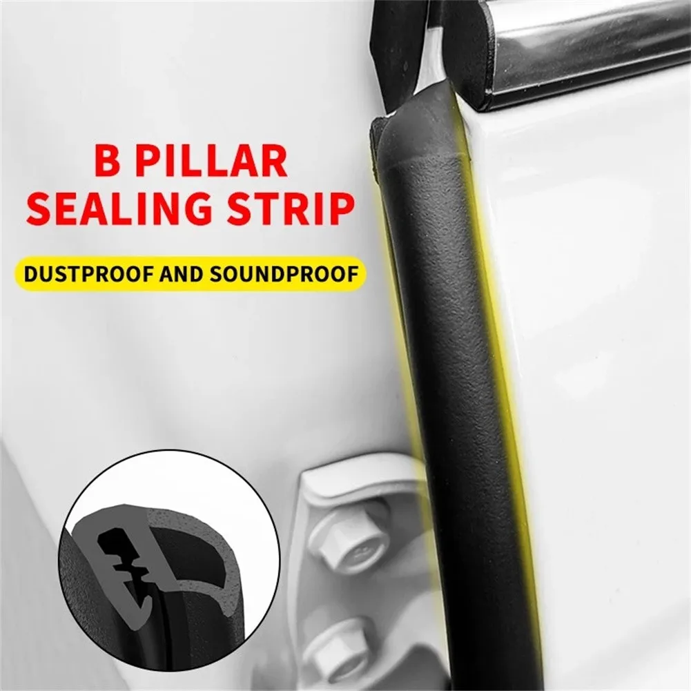 1.6M Car Door B Pillar Sealing Strip Noise Windproof Protection Seals Anti-Collision Weatherstrip Front Auto Sealant Accessories