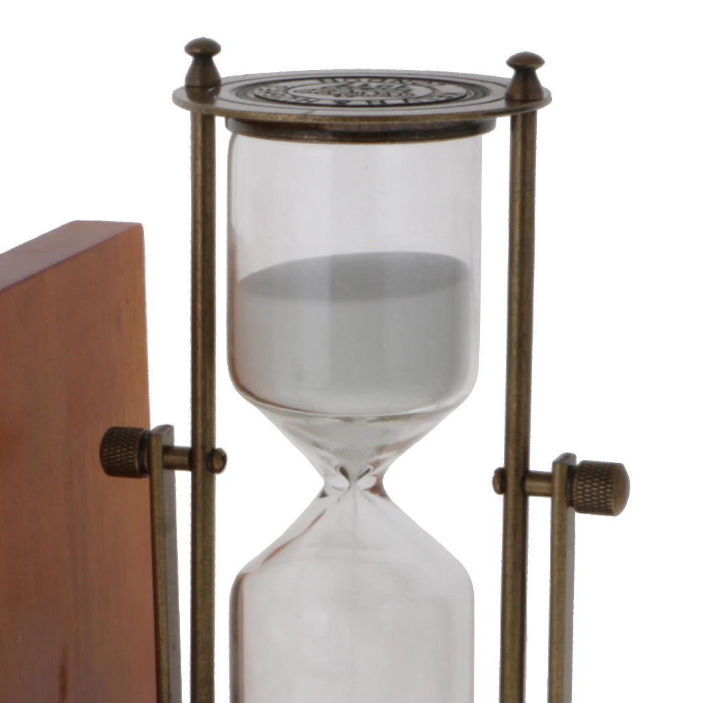 

Pair of 30 Mintue Sand Timer Sandglass Bookends for Library Shelf Decor 19cm