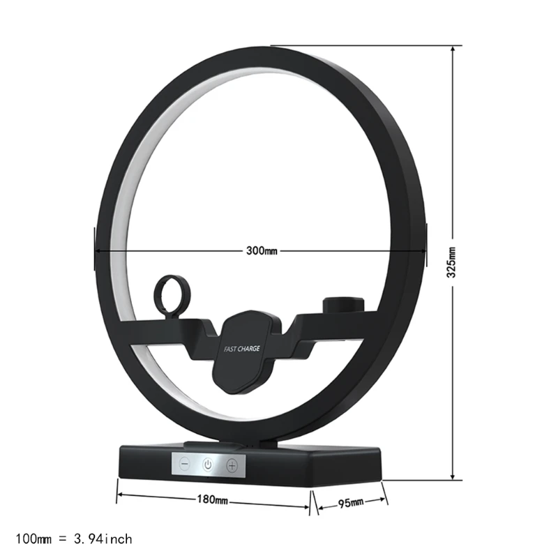 

3 in 1 Multifunctional Wireless Charger Station Charging Stand Dock with LED Night Light Desk Lamp high quality