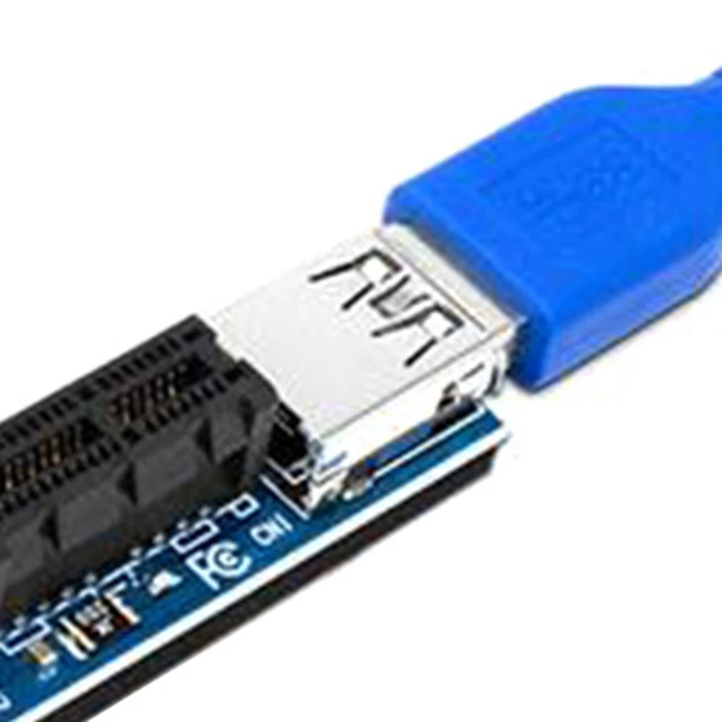 

PCI-E Extender PCI E 1X To 1X Riser USB 3.0 Cable SATA Power Working for Motherboard PCI-E X1 Slot