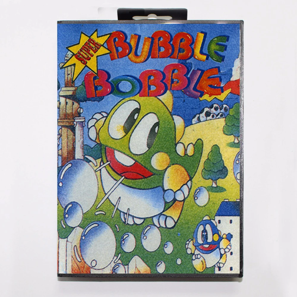 Супер пузырьковый 16 бит MD игровая карта с розничной коробкой для Sega Mega Drive |