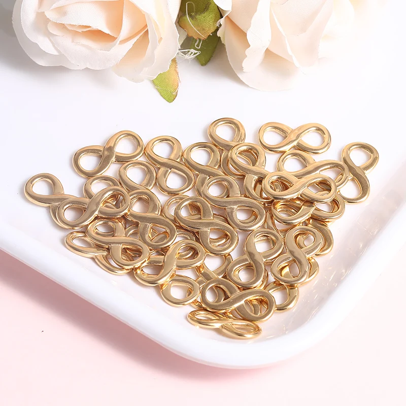 10 шт./лот оптовая продажа шармы в форме бесконечности для изготовления ювелирных