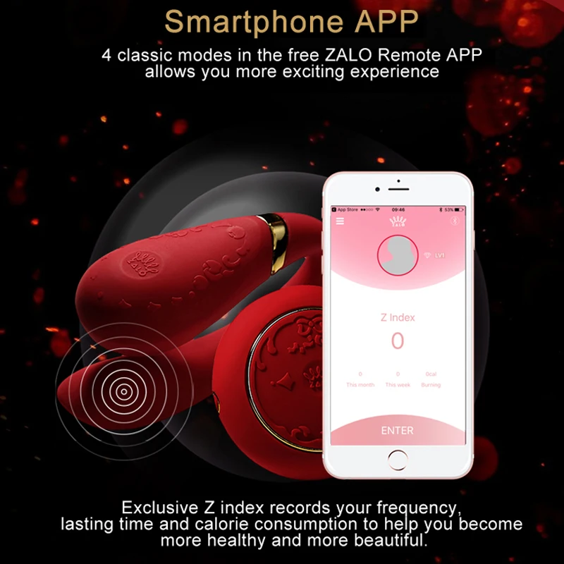 ZALO двойной вибратор пары G Spot u тип силиконовый стимулятор беспроводное