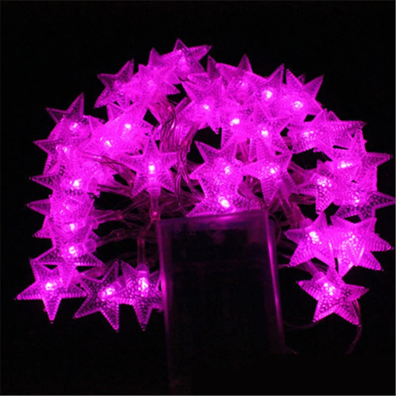 Светодиодный гирлянда со звездами 2 м/5 м/10 м светодиодный Сказочный светильник