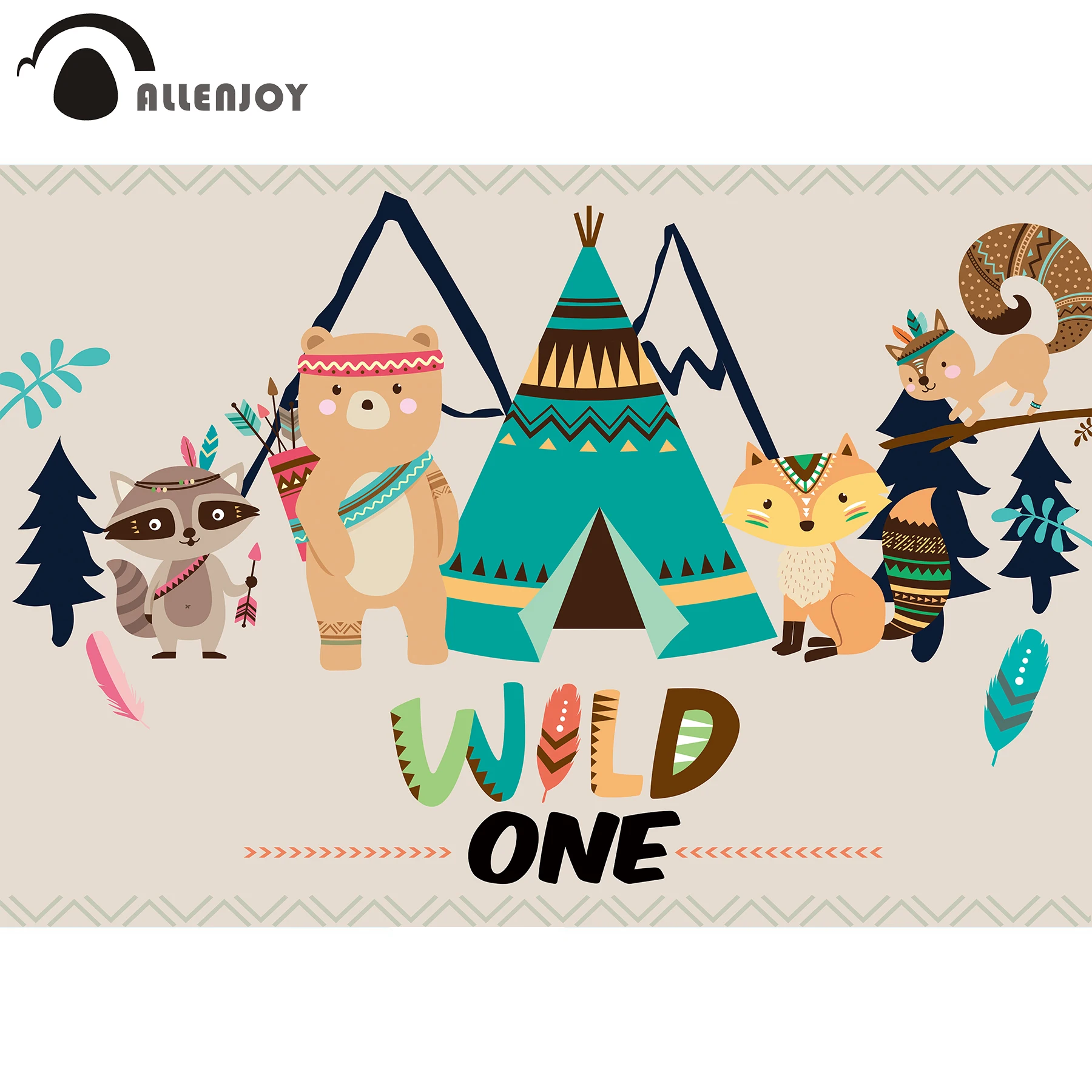 Allenjoy дикая одна фотография Фон индийская лиса животное палатка День Рождения