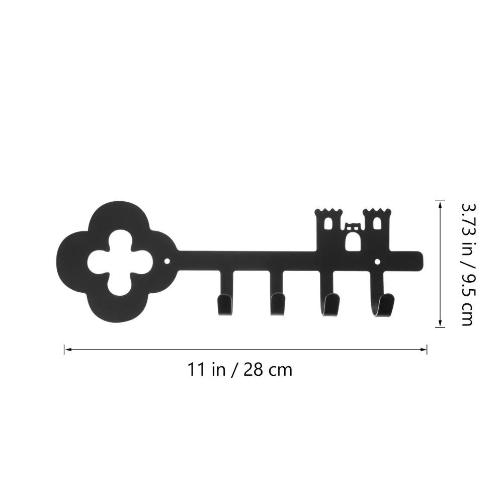 

1pc Home Living Room Door Back Wall Hanging Hook Rack with 4 Hanger Hooks