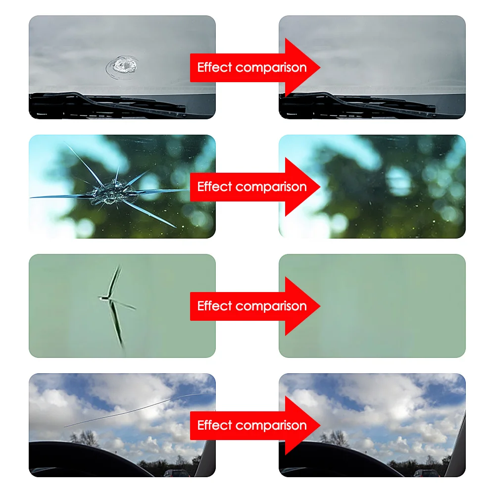 Набор для ремонта стекла жидкость удаления царапин и трещин на лобовом стекле |
