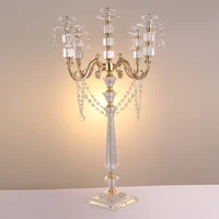 metal candlestick acrylic candle holders wedding table centerpieces flower stands vases road lead party decoration