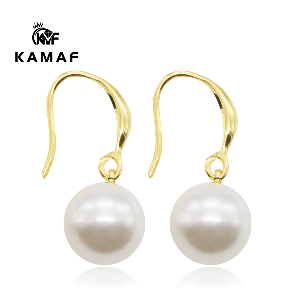 

KAMAF Fashion Sweet Style Pearl Earrings Girl Cross Inlaid Zircon Earrings Jewelry