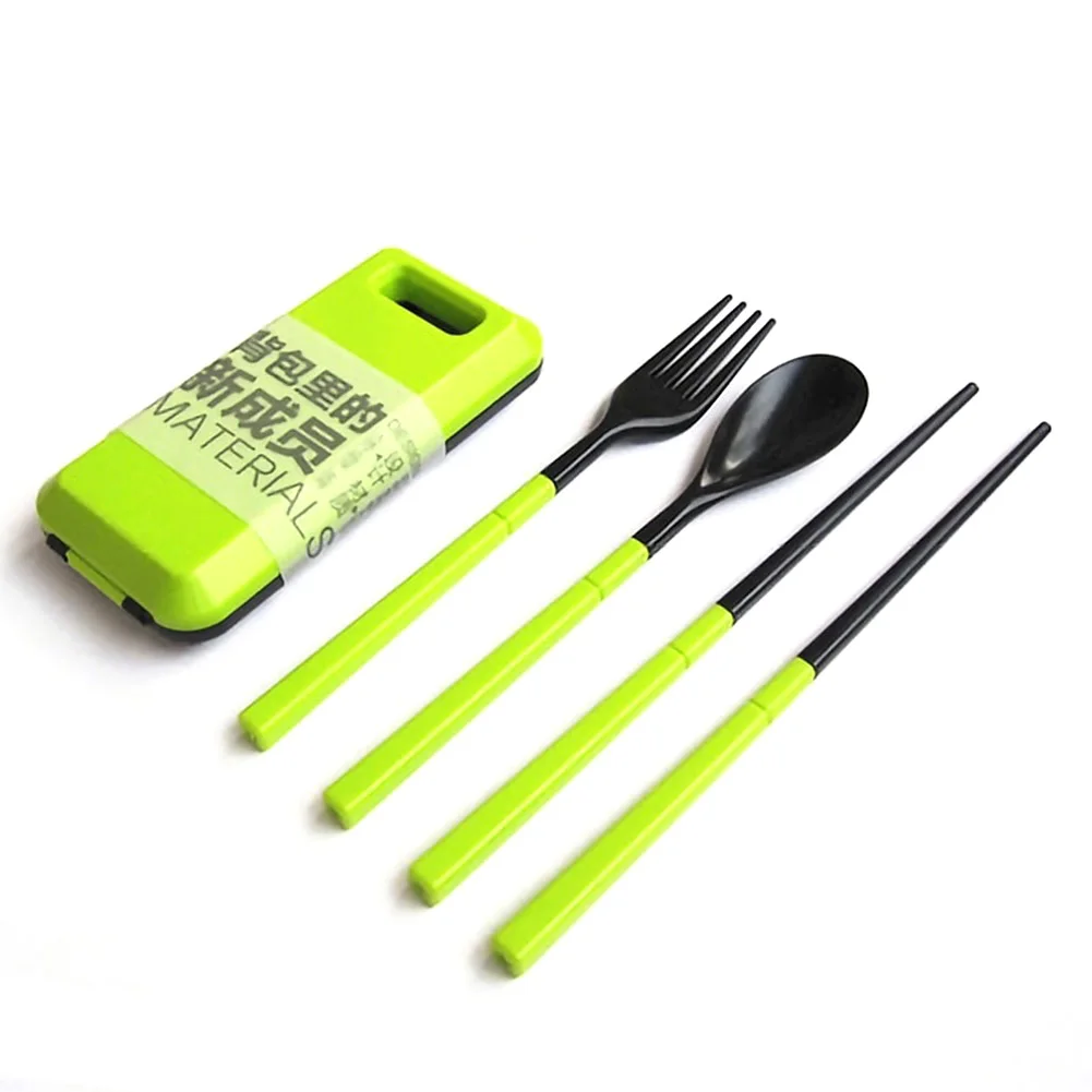 Набор столовых приборов из ПП зеленые складные столовые приборы | Спорт и