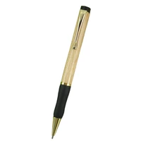 acmecn maple metal wood ballpoint pen with soft rubber grip retractable twist action gold trim wooden ball pens unisex gifts