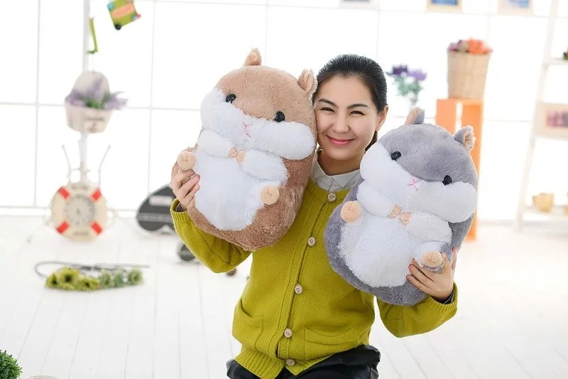 1 шт. 35 см/55 см Kawaii милый хомяк мягкая плюшевая игрушка Плюшевая Кукла чучело животное Peluche хомяк для детей