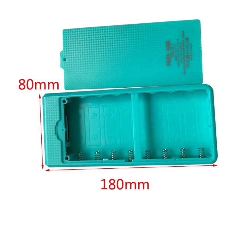 Прочный съемный чехол для внешнего аккумулятора с двумя USB и ЖК-дисплеем 8x18650