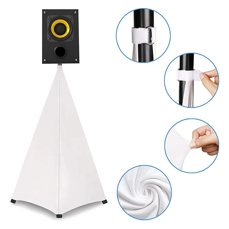 Universal Dj Light Speaker Stand Cover Double Sided Tripod Skirt Scrim Stretchable Material | Электроника