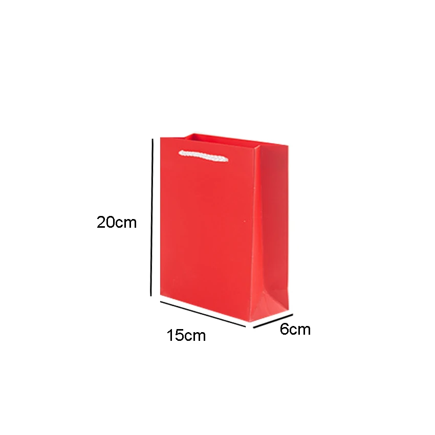 15x20cm red 10 шт./партия, 15x20 см, 12x16 см, одноцветная плотная бумажная сумка DIY, многофункциональная декоративная бумажная подарочная сумка - Цвет: 15x20cm red