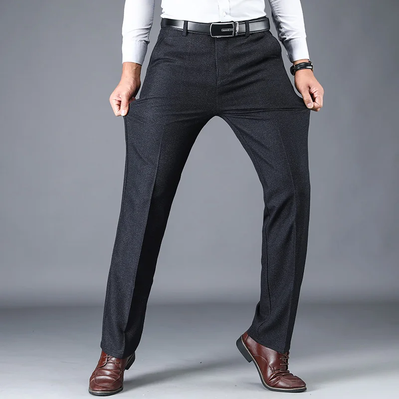 

Высококачественные повседневные брюки в деловом стиле; Повседневные брюки; Всесезонные облегающие слегка эластичные прямые брюки для отды...