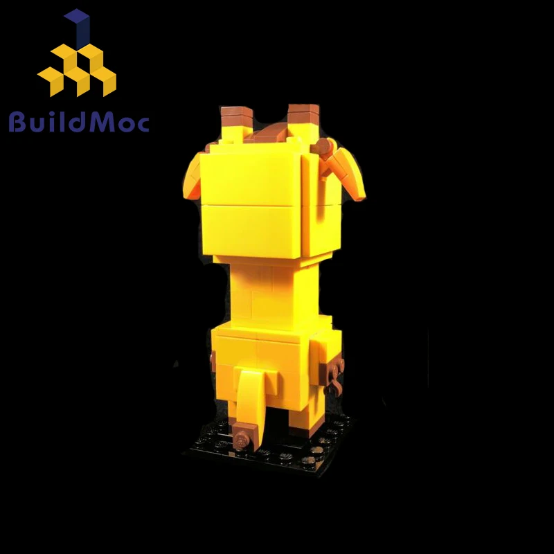 BuildMoc BrickHeadz для 40316 жирафа квадратная голова большая из принта коллекция игрушек