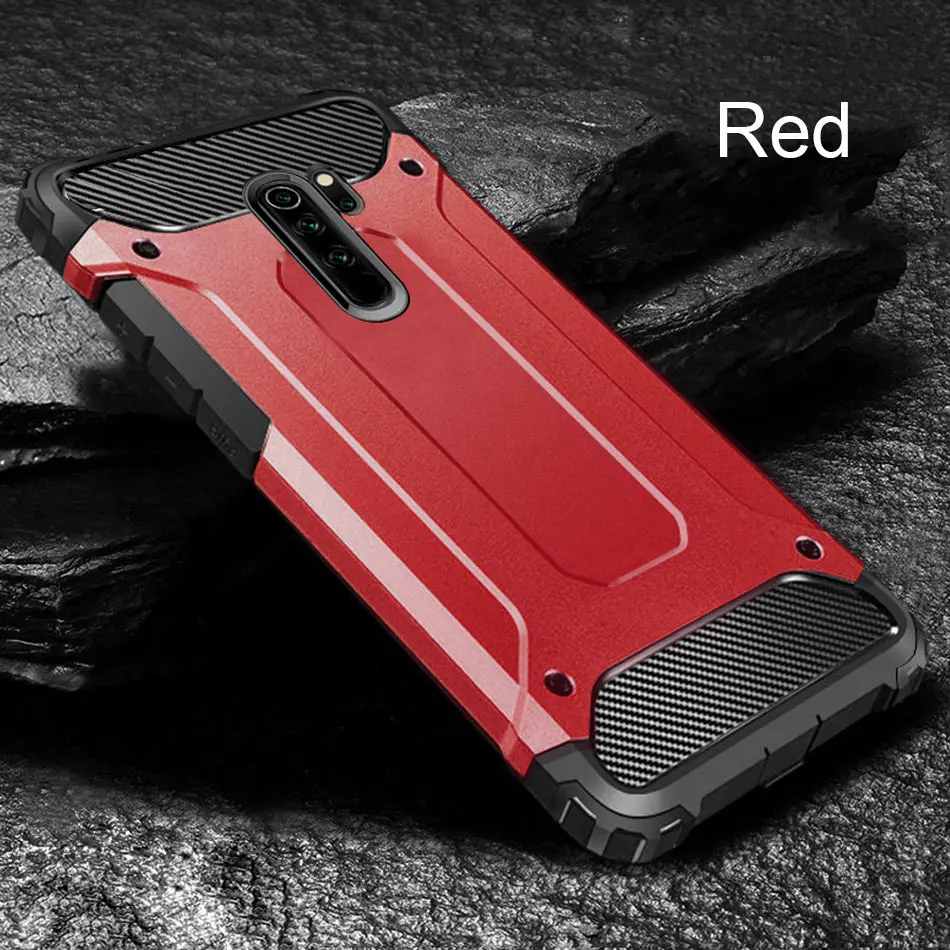 Red Роскошный противоударный чехол-броня для Xiaomi Redmi 7A, 8A, Note 8, Pro, мягкий чехол-накладка для Xiaomi Redmi Note, 8 T, 7 Pro, силиконовый чехол-бампер - Цвет: Red