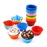 12pcslot silicone cake cup round shaped muffin cupcake baking molds home kitchen cooking supplies cake decorating tools