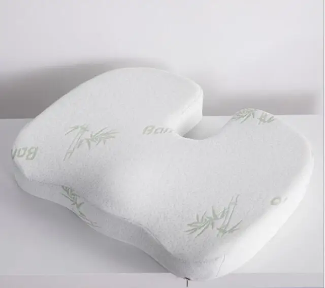 Seat cushion Бамбуковое волокно, подушка для сиденья автомобиля и подушка для поддержки спины, набор, пена с эффектом памяти, подходит для изгиба тела, снимает давление на сиденье, Правильная осанка - Цвет: Seat cushion