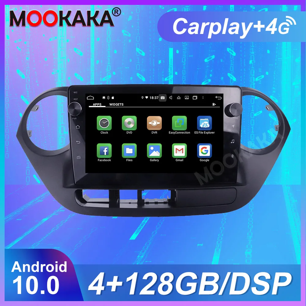 

FOR Hyundai I10 2013-2016 Android10.0 4GB RAM+128GB ROM Tesla Screen Car Multimedia Player GPS Navigation Auto Stereo Head unit