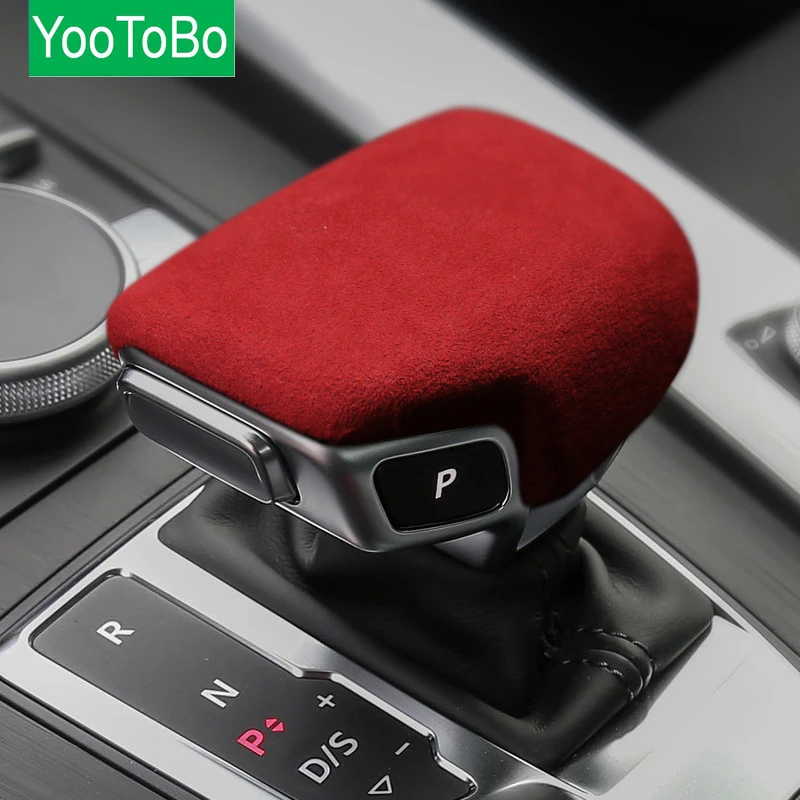 Alcantara крышка переключения передач для автомобиля наклейки интерьера накладки на
