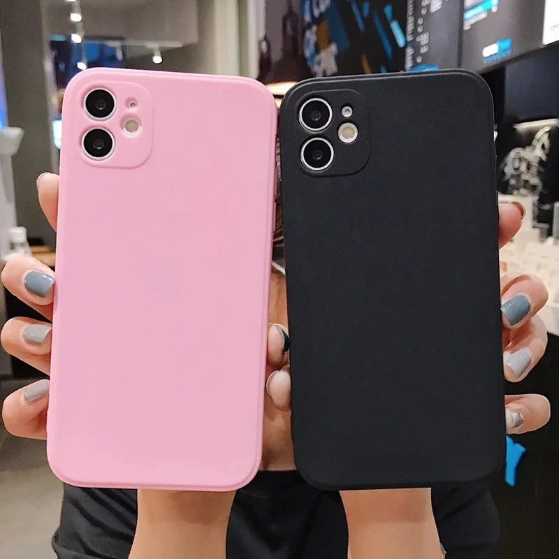 Чехол для iPhone 12 Mini Pro Max X XR XS новый роскошный квадратный Мягкий силиконовый чехол