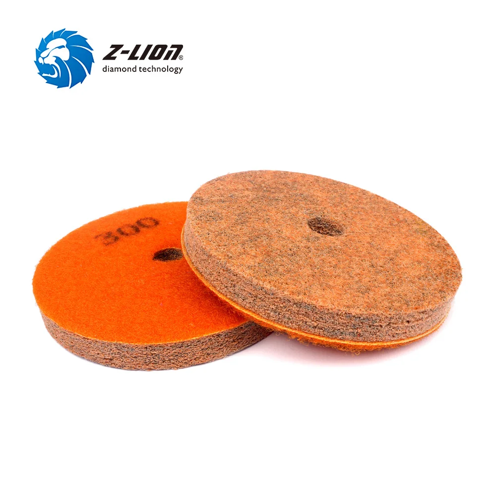 Z-LION 2PCS 5" Sponge Diamond Polishing Pad Wet Use Sanding Disc Concrete Granite Marble Cleaning Buffing Wheel Grit 300-10000 |