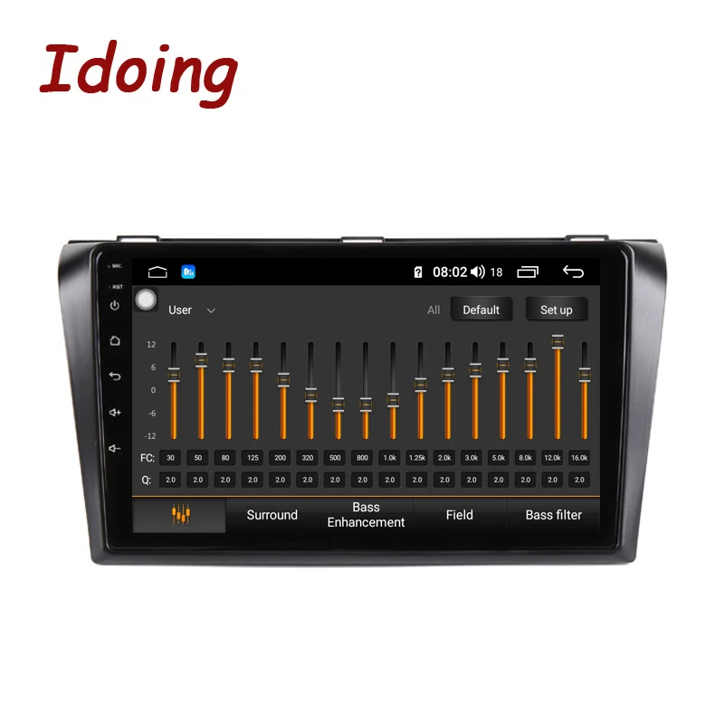 Автомагнитола Idoing 9 дюймов Восьмиядерный процессор 4 Гб + 64 ГБ Android радио аудио